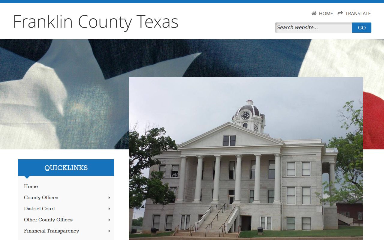 Franklin County court docket access on the official county page